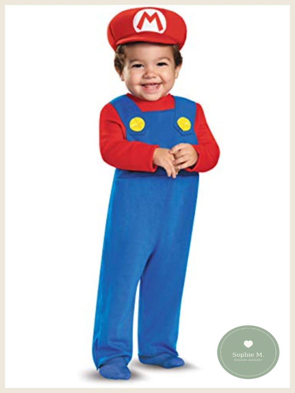 Baby Boys Super Mario Costume Jumpsuit with Hat